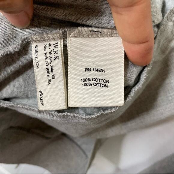 WRK cotton button front cardigan size large men’s minimalist academia - Picture 3 of 5